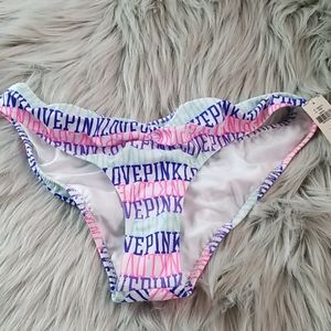NWT Pink VS Brazilian Cut Bikini Bottom XS